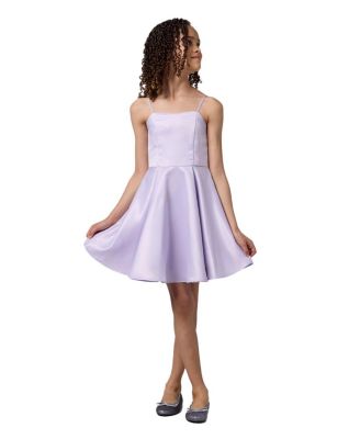 Girls' Fit and Flare Satin Party Dress - Big Kid