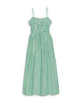 green floral maxi dress Wedtrend Women Green Bridesmaid Dress A-Line Spaghetti Straps Printed Long  Wedding Party Dress With Slit – WEDTREND main image 1