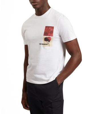 Floraen Short Sleeve Chest Graphic Tee