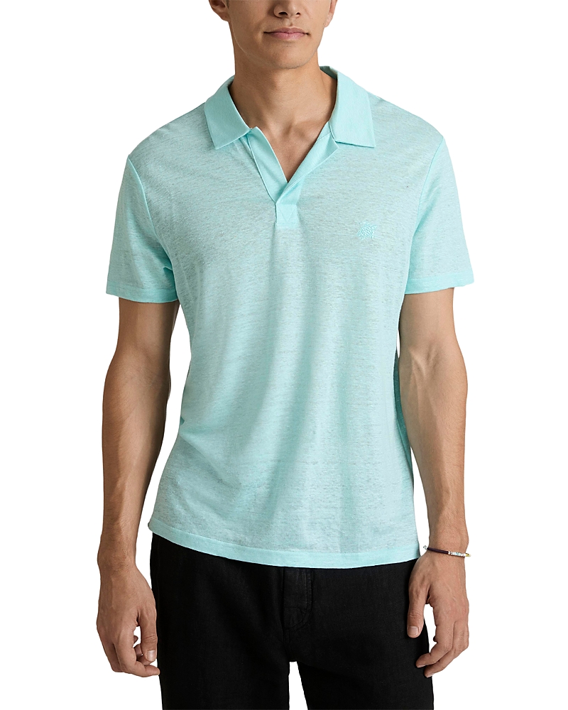 Vilebrequin Regular Fit Short Sleeve Linen Polo Shirt