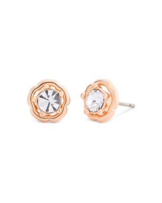 Halo Tea Rose Stud Earrings