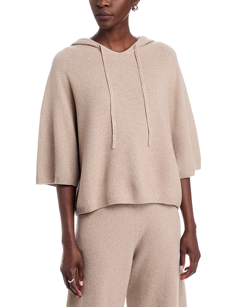Fabiana Filippi Lurex Platinum Hooded Sweater