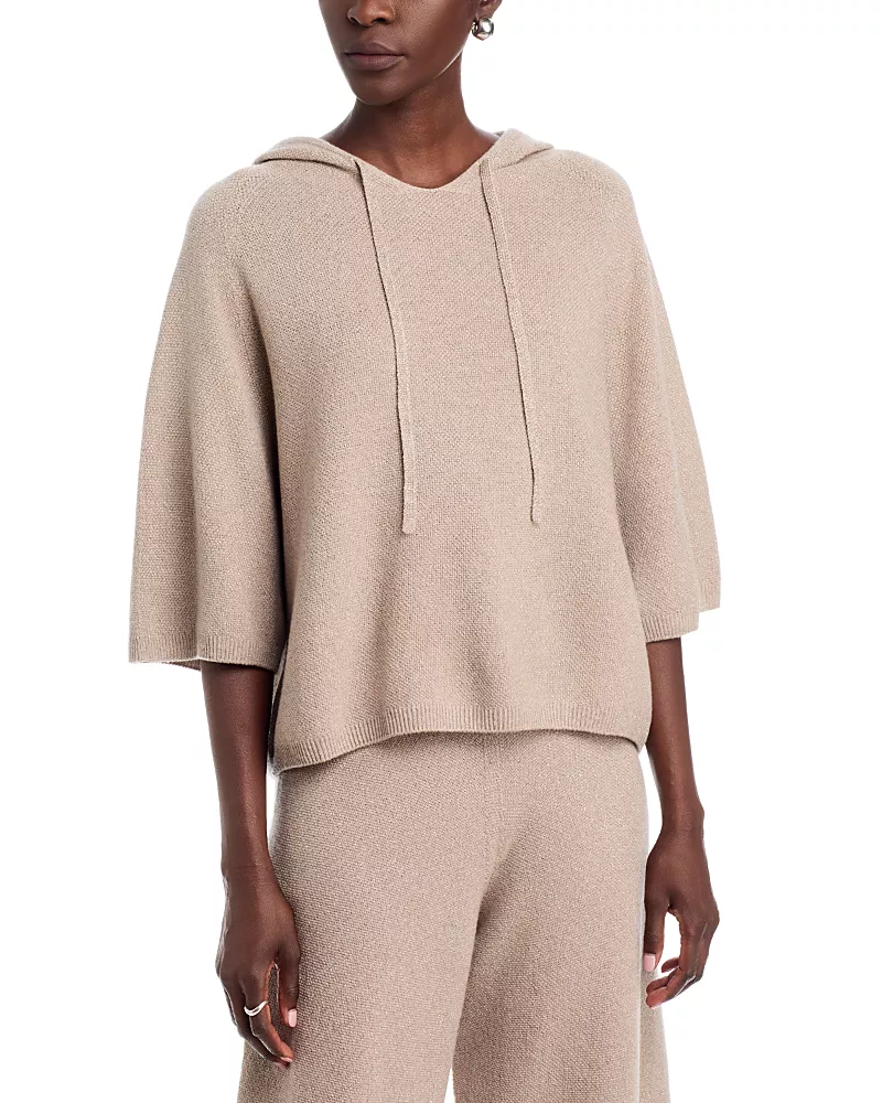 Fabiana Filippi Lurex Platinum Hooded Sweater