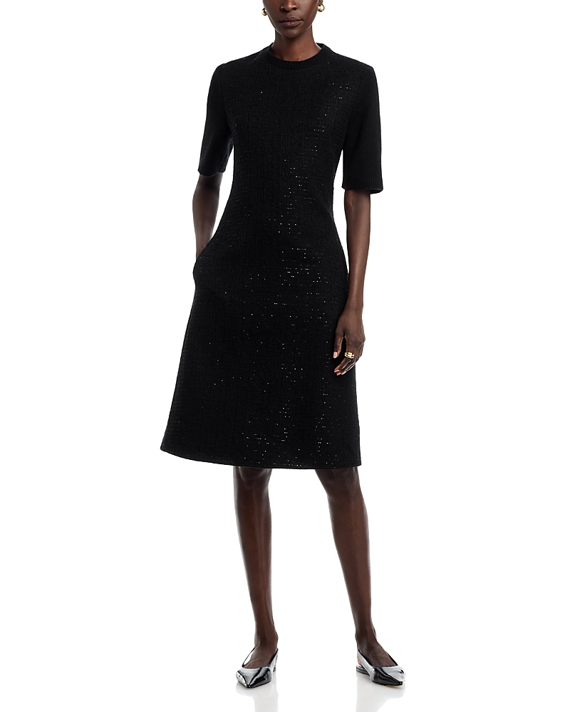 Fabiana Filippi Sequin Short Sleeve Dress