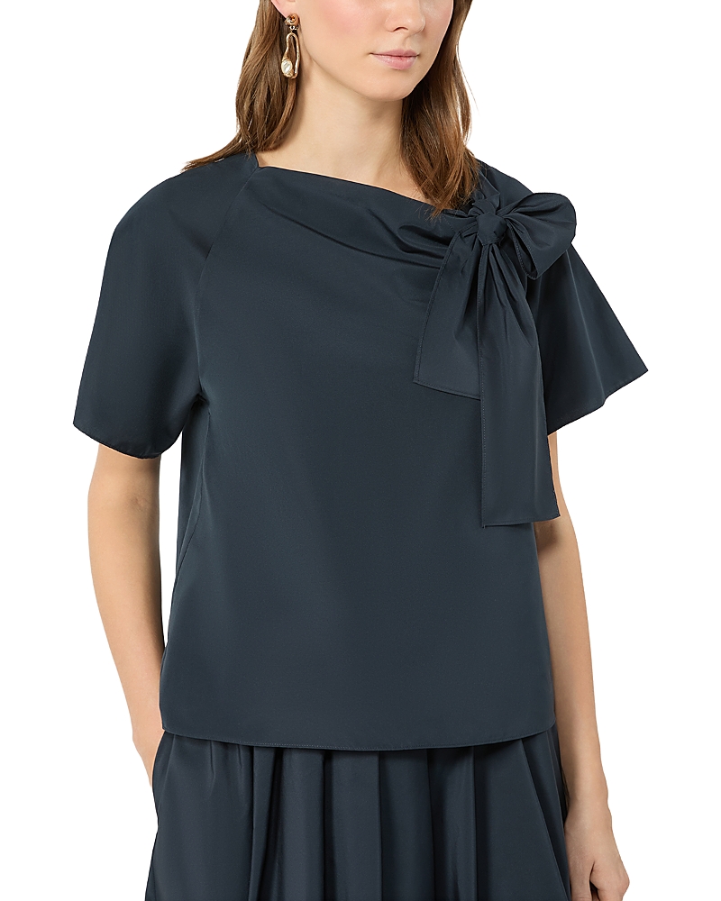Weekend Max Mara Wkdrecente Bow Taffeta Top