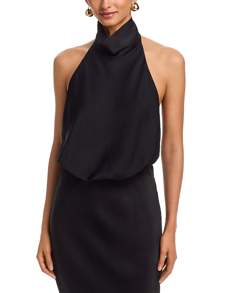 Bardot Sandri Satin High Neck Top