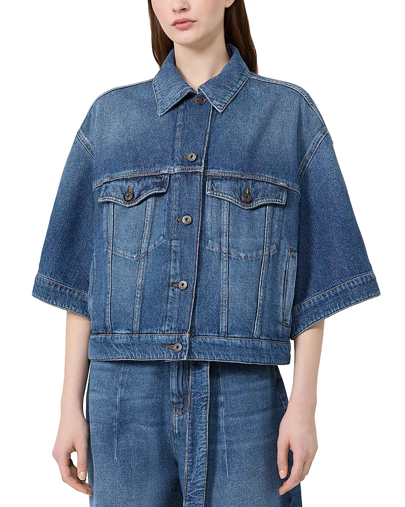 Weekend Max Mara WkdLiuti Elbow Sleeve Denim Jacket