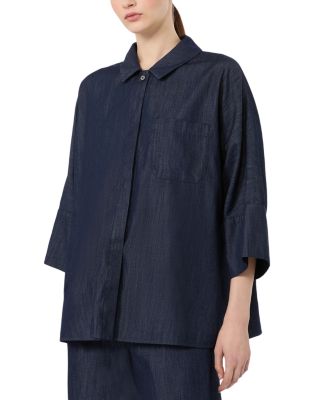 Stmugiada Midnight Blue Cotton Shirt