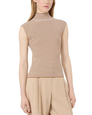 Mstepepato Ribbed High Neck Top