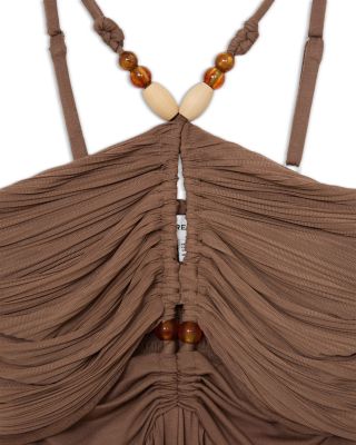 reiss beaded dress REISS Saskia Beaded Mini Faux Wrap Dress