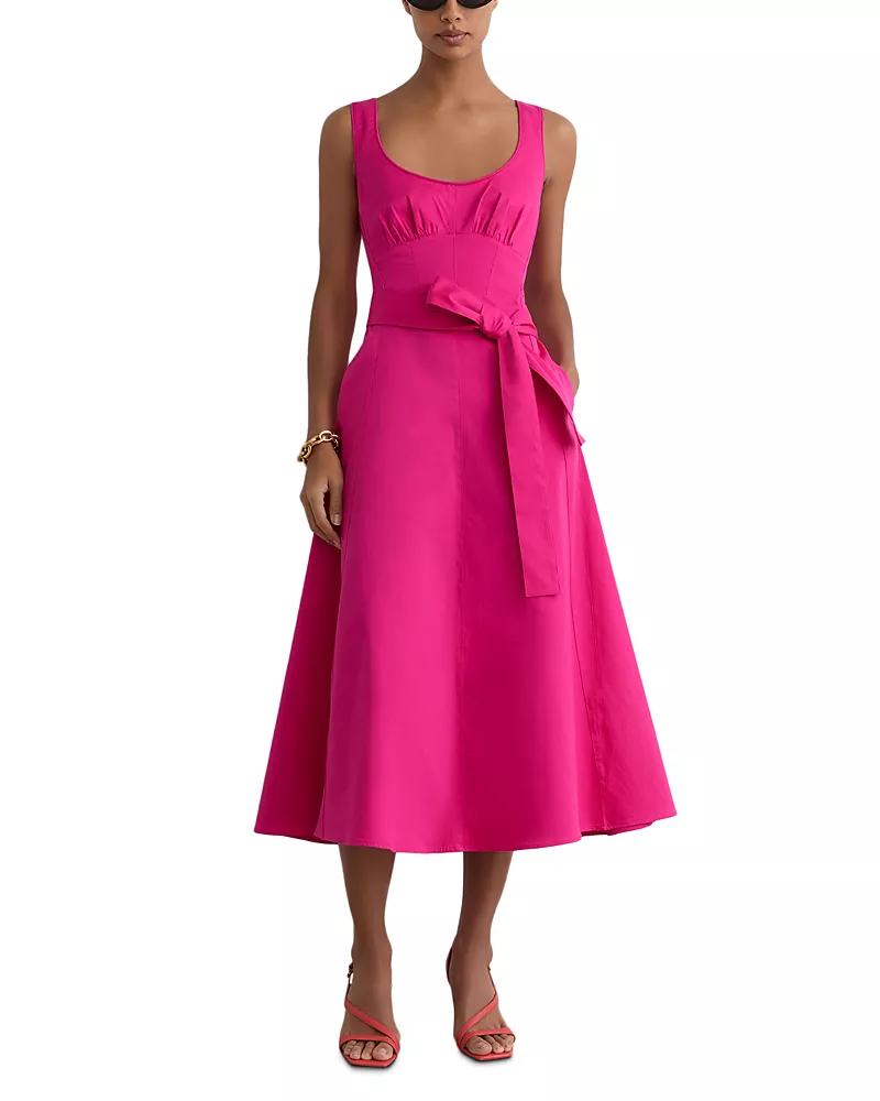 Reiss Irina Belted Midi Dress