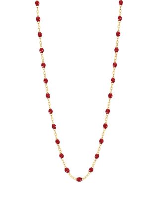 18K Yellow Gold Classic Gigi Resin Bead Collar Necklace, 16.5"