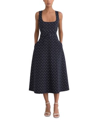 Structured Orielle Polka Dot Dress
