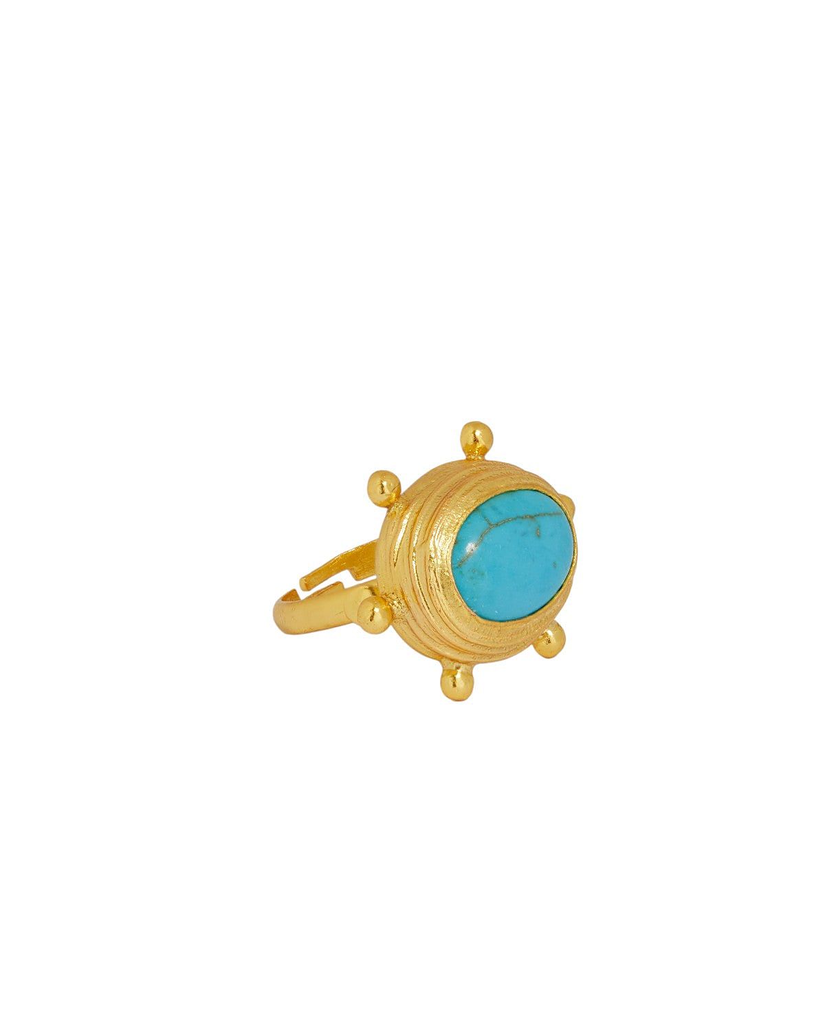 Ottoman Hands Women's Zand Turquoise Cocktail Ring