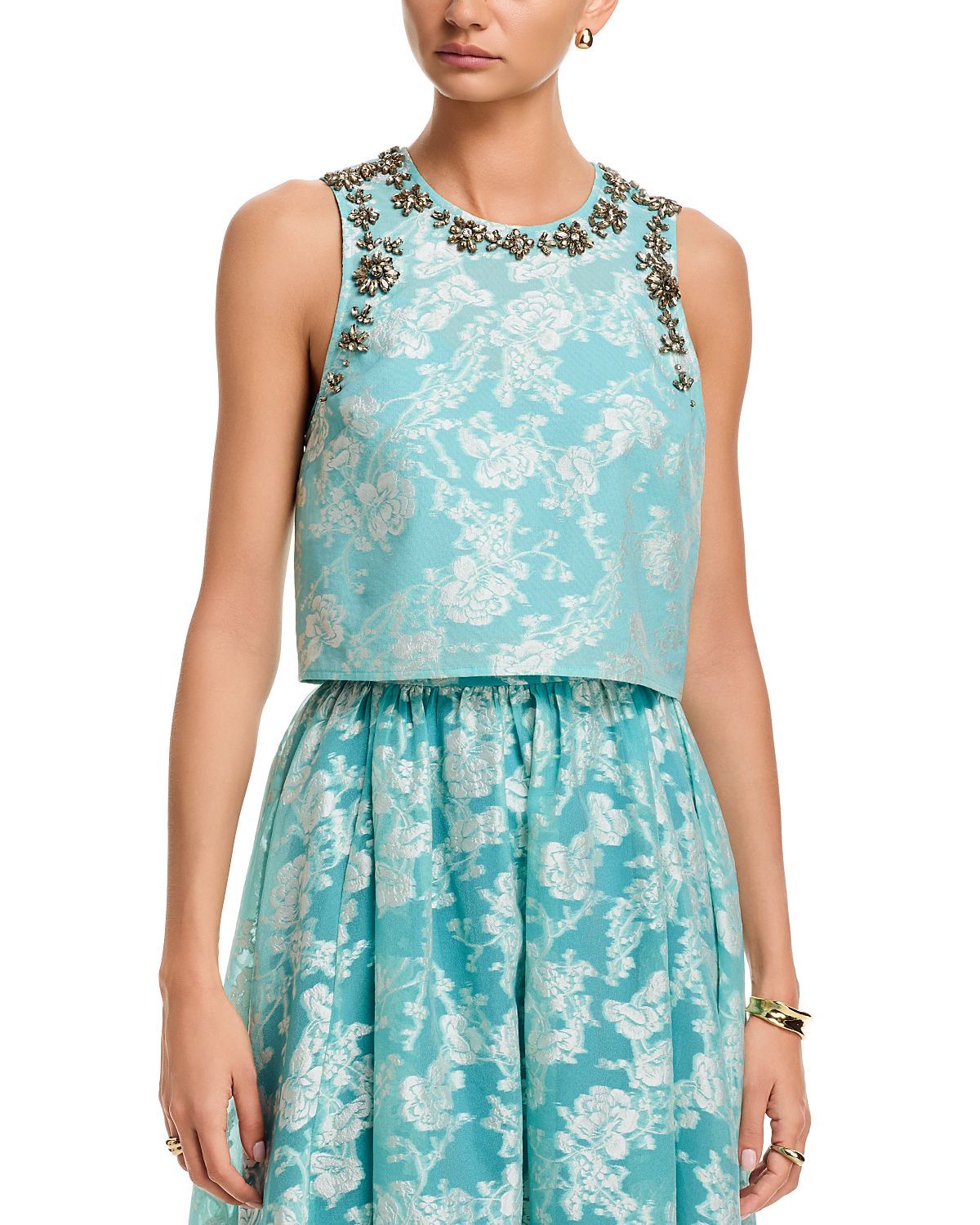 Cinq a Sept Organza Jacquard Barbara Top