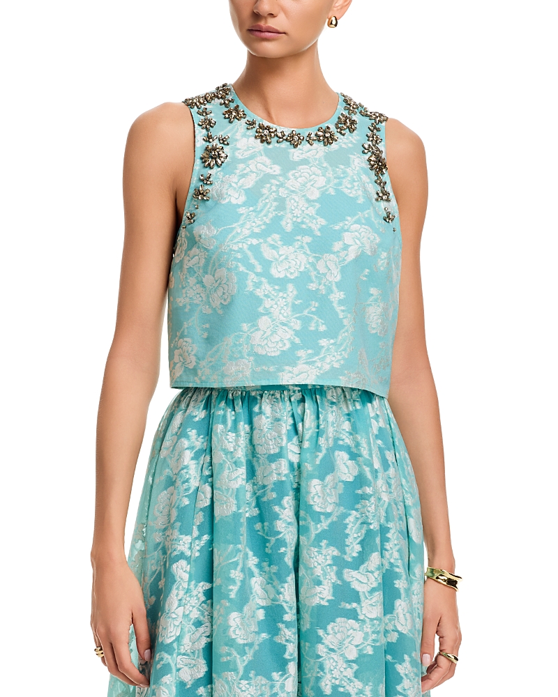 Cinq a Sept Organza Jacquard Barbara Top