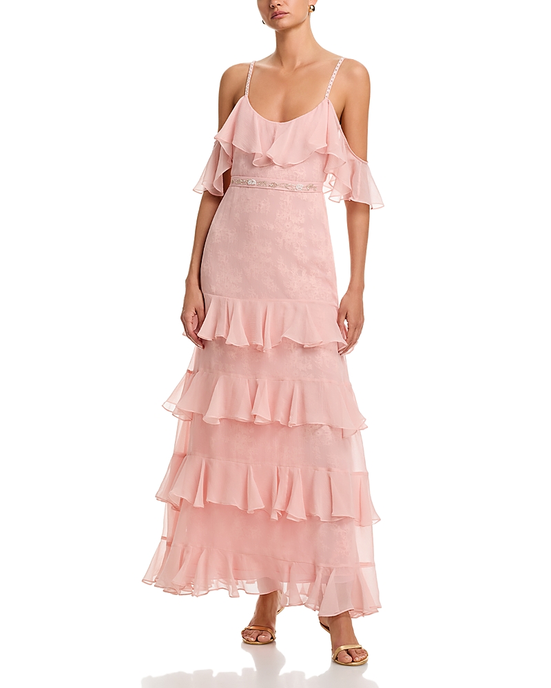 LoveShackFancy Laelia Silk Ruffled Dress