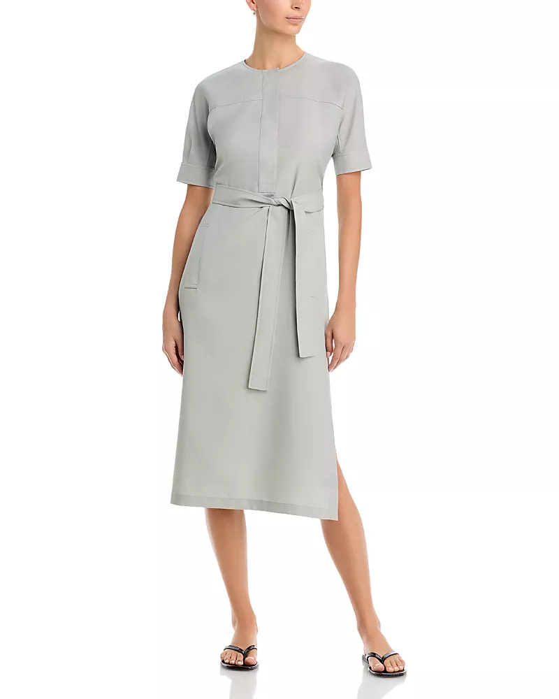 Theory Belted Short Sleeve Dress