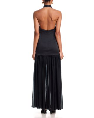Cowl Neck Drop Waist Gown - Exclusive - thumbnail 9