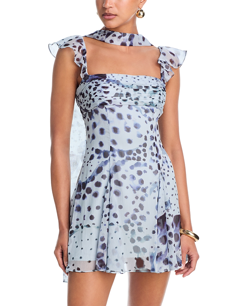 Amur Reverie Printed Mini Dress