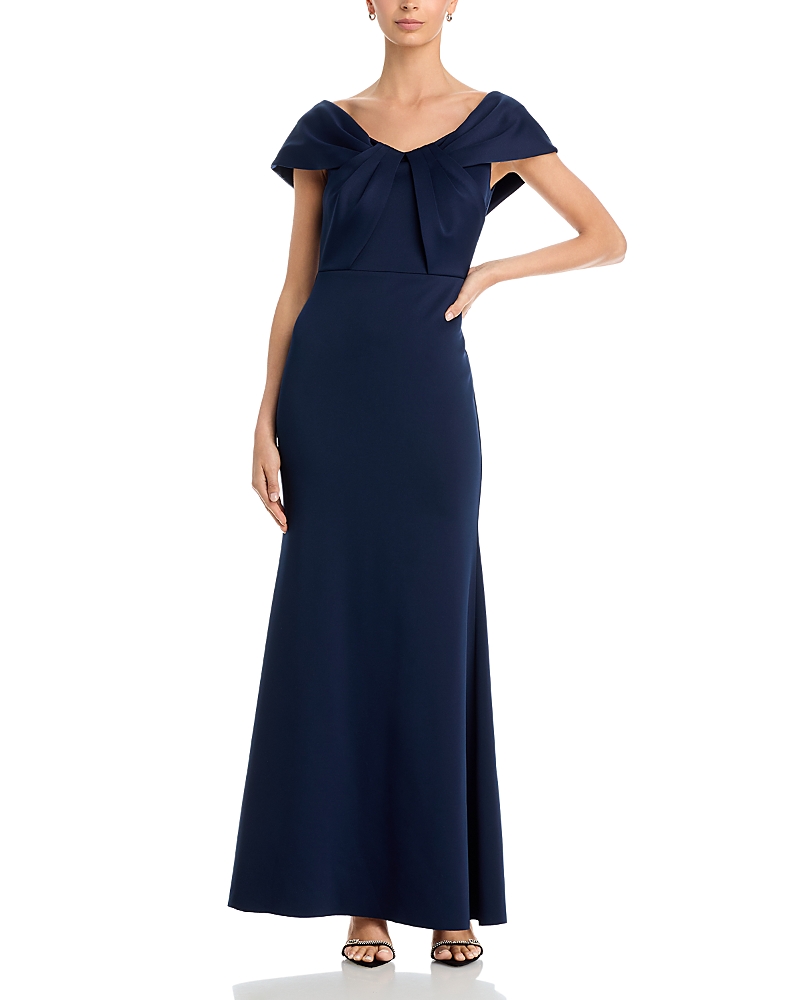 Eliza J Pleated Mermaid Gown