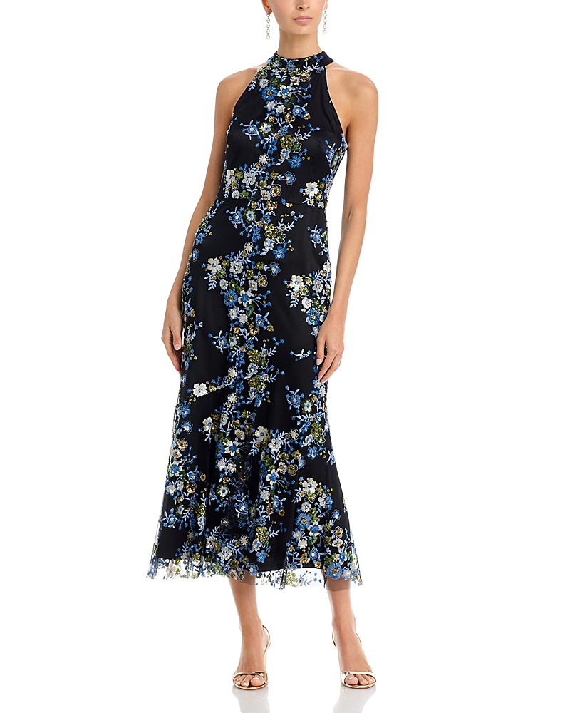 Eliza J Mock Neck Midi Dress