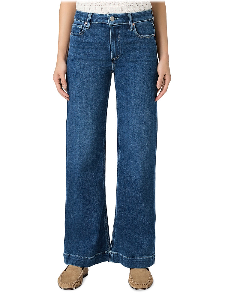 Paige Leenah High Rise Petite Wide Leg Jean in Venetian Breeze