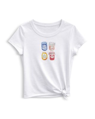 Girls' Tween Jam Jar Graphic Knotted Tee - Big Kid