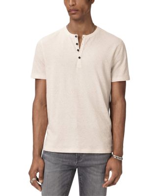 Elm Short Sleeve Textured Coverstitch Henley