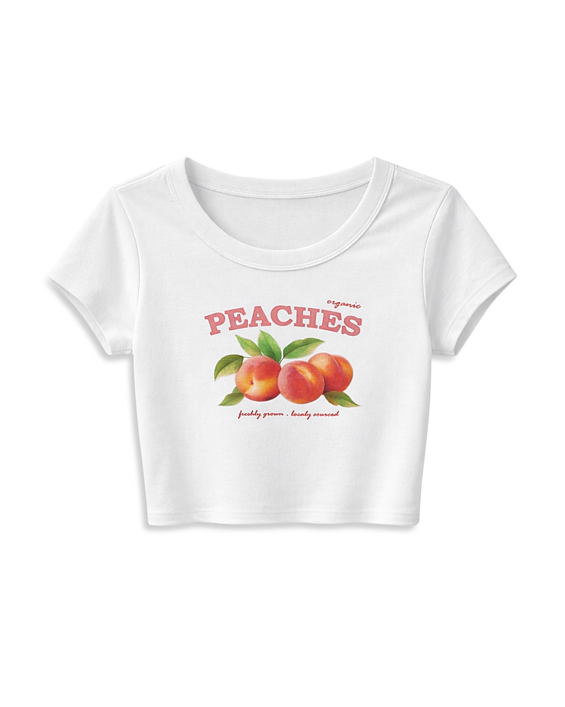 KatieJnyc Girls' Tween Peach Graphic Tee - Big Kid