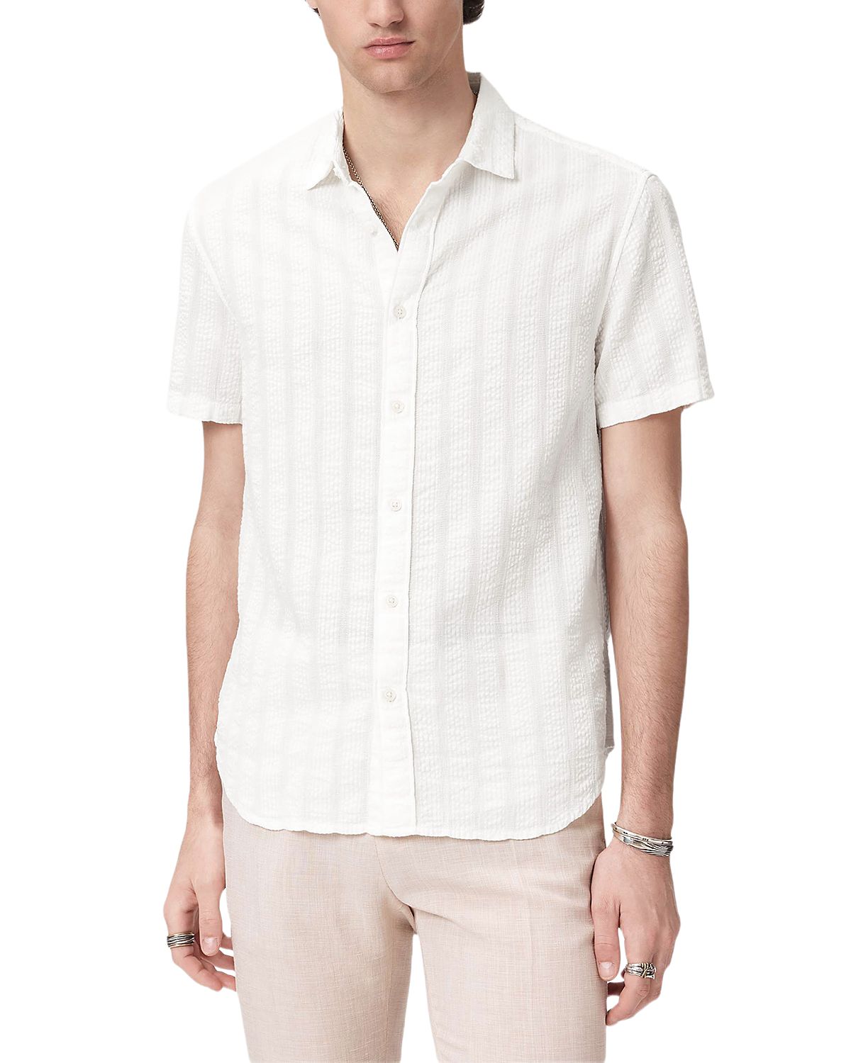 John Varvatos Carson Short Sleeve Front Placket Shirt