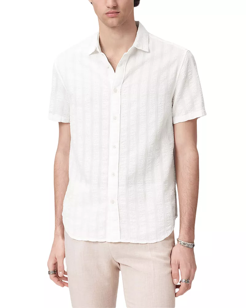 John Varvatos Carson Short Sleeve Front Placket Shirt