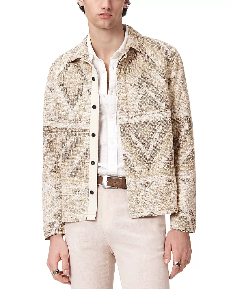 John Varvatos Byrne Long Sleeve Jacket in Geometric Pattern