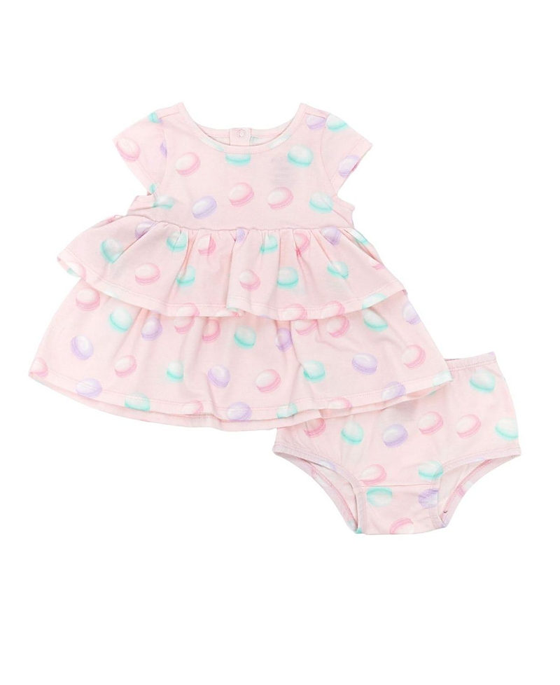 Norani Girls' Organic Layered Dress With Matching Bloomers - Baby, Little Kid In Multi