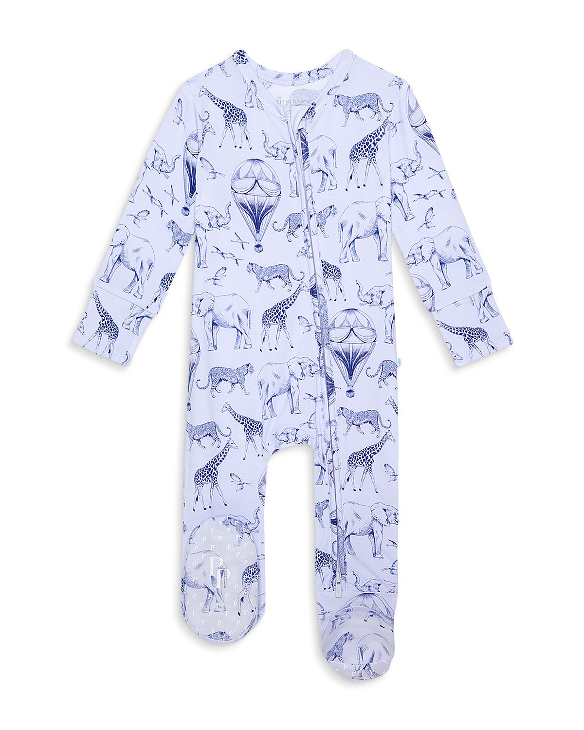 Posh Peanut Girls' Noah Zippered One Piece Footie - Baby