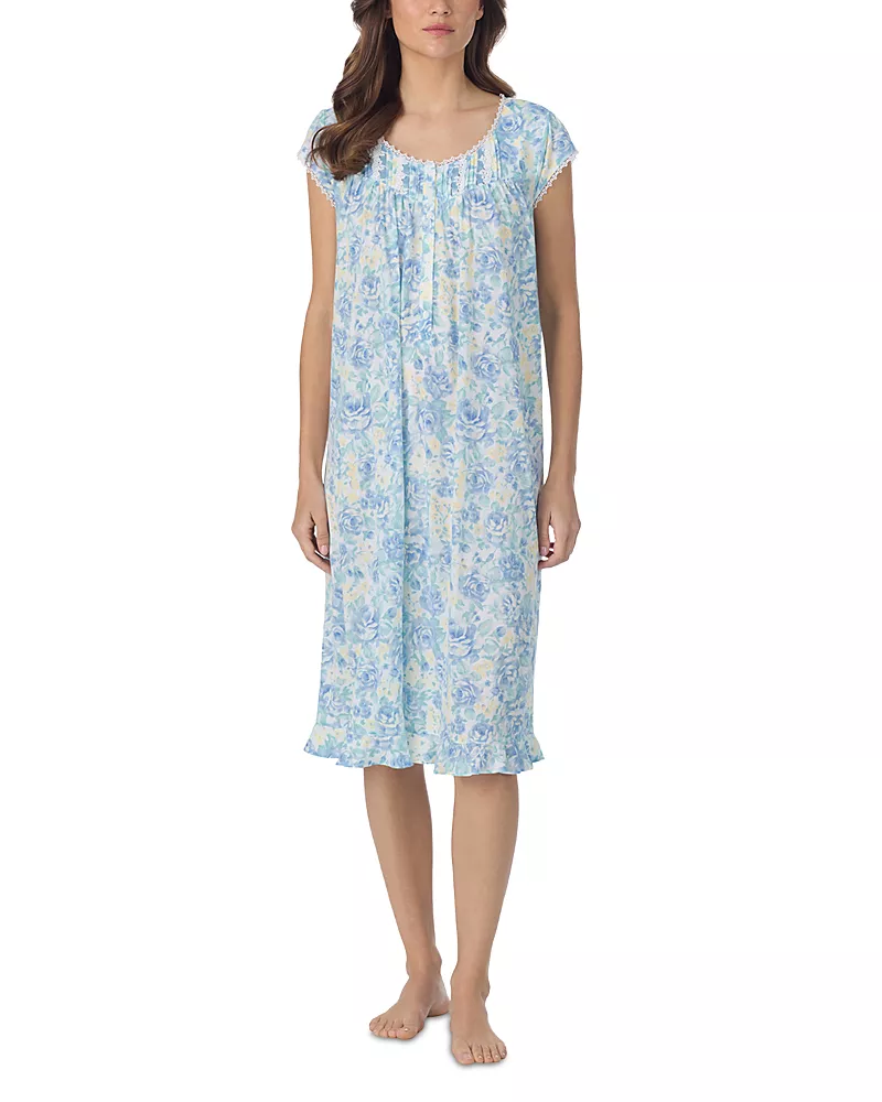 Eileen West Cap Sleeve Knit Waltz Nightgown - Exclusive