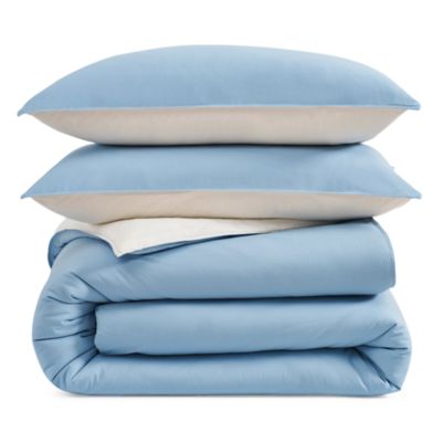 Reversible Vintage Washed Cotton 3-Piece Duvet Set, Full/Queen
