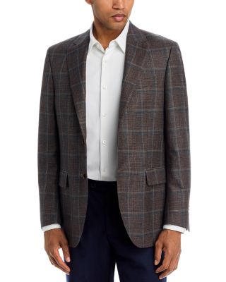 Flynn Classic Fit Hopsack Plaid Sport Coat