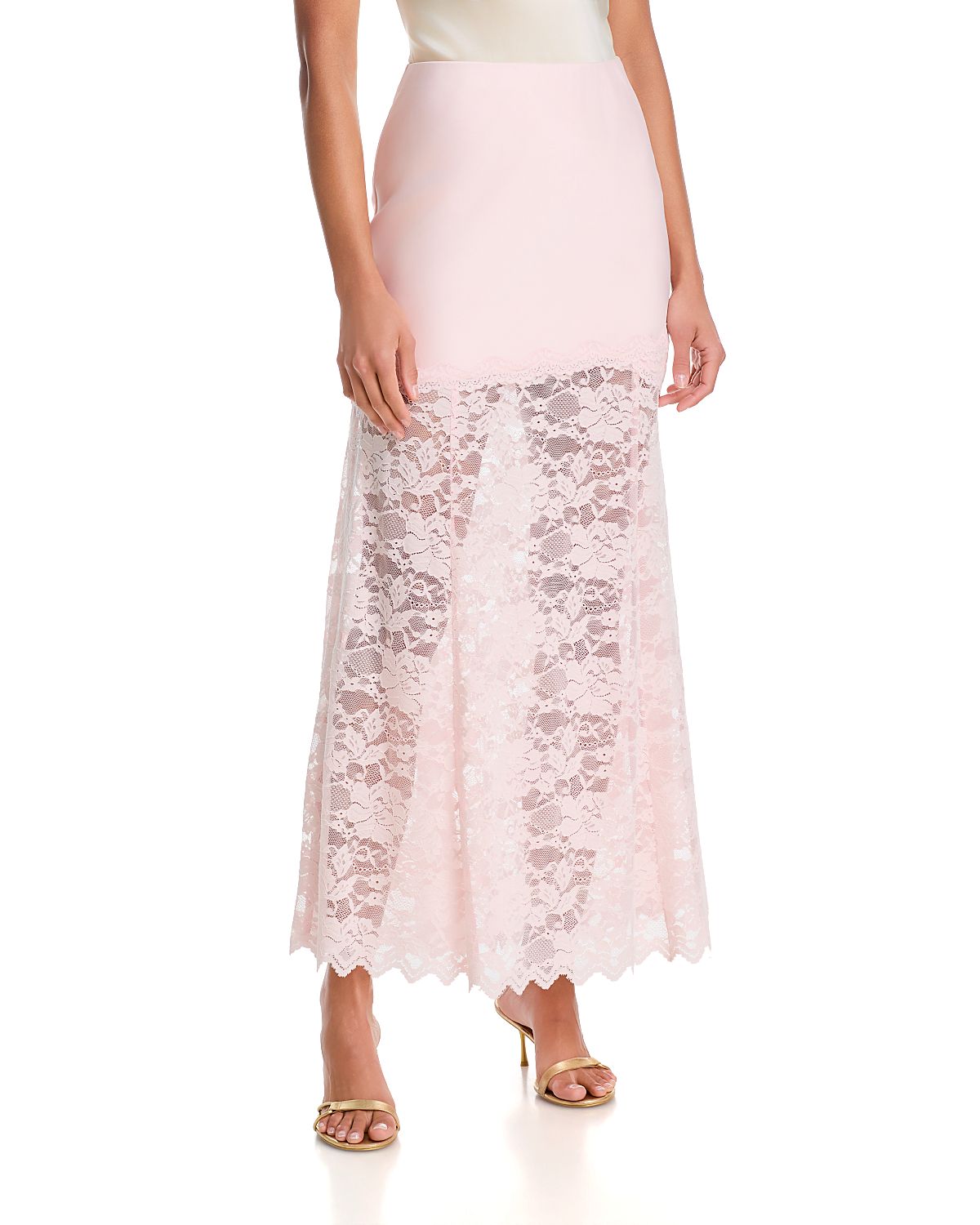 Generation Love Perrine Lace Combo Satin Skirt