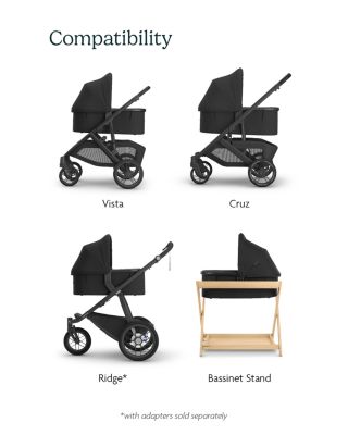 uppababy cruz stroller weight UPPAbaby Cruz V3 + Bassinet V3 Stroller Bundle - Ada - Sandstone Mélange |  Carbon Frame main image 1