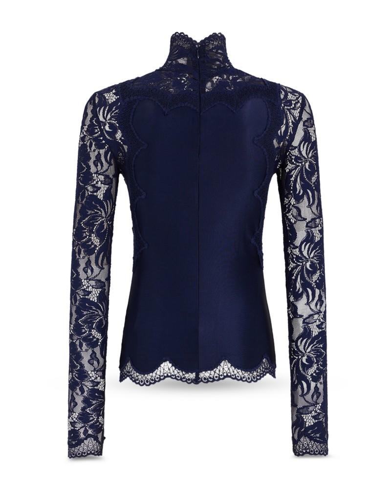 Rabanne Lace Mock Neck Top by Bloomingdale's