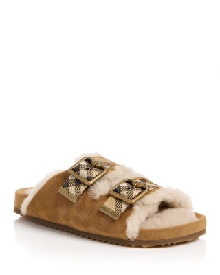 Women's Urchin Check Shearling Lined Sandals