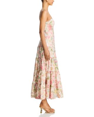 Floral Bustier Maxi Dress - Exclusive - thumbnail 5