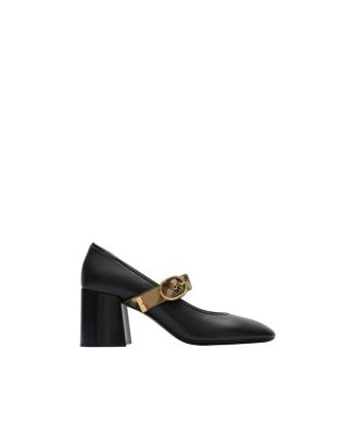  Women's Check Strap Leather Robin Shoes