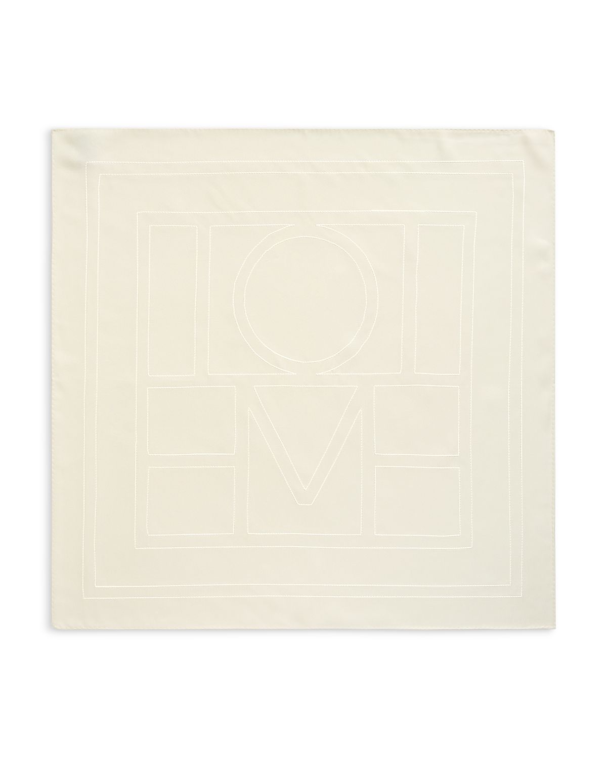 Toteme Embroidered Monogram Silk Scarf