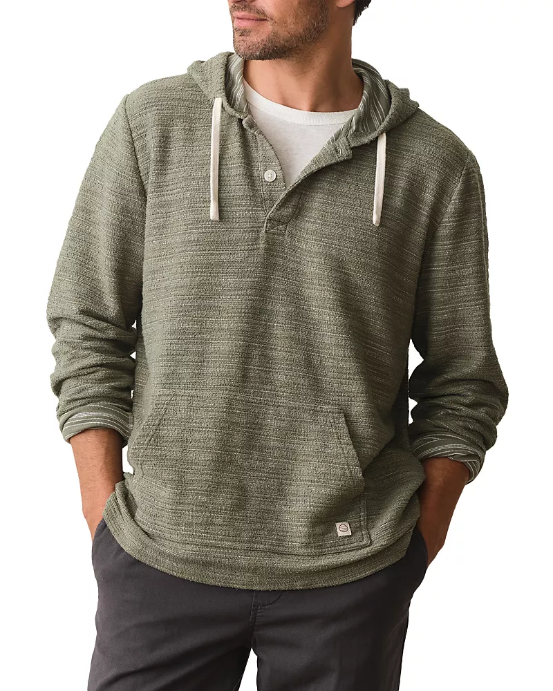Marine Layer Portola Beach Stripe Drawstring Hoodie