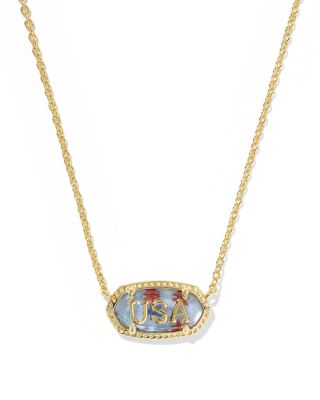 Elisa USA Pendant Necklace, 16-19"