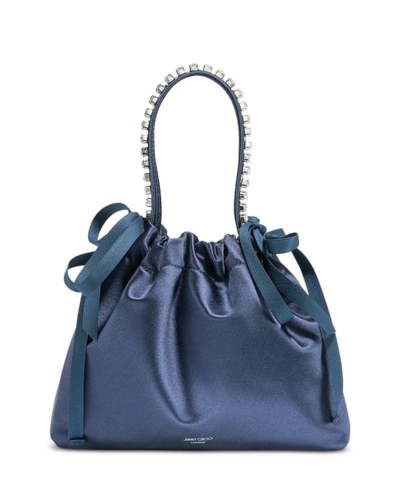 Jimmy Choo Mini Satin & Crystal Top Handle Bag