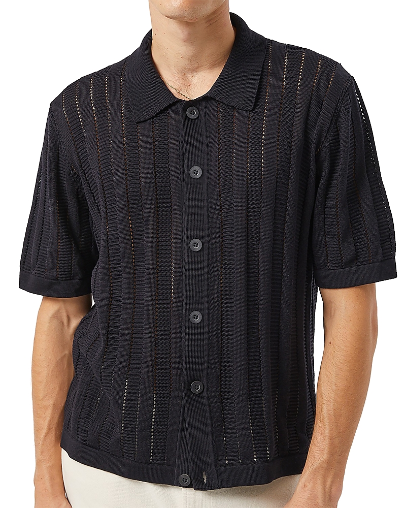 Corridor Pointelle Knit Stripe Shirt