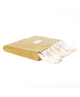  Luxe Bamboo Herringbone Throw Blanket